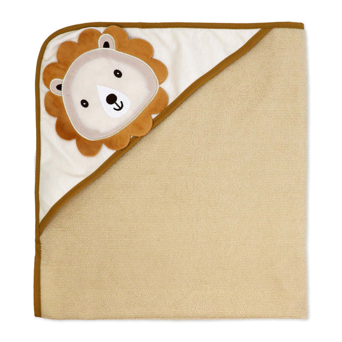 6-Piece Green Lion Baby Bath Set – 3 Hooded Towels, 3 Washcloths & BPA-Free Bath Toys, 100% Polyester