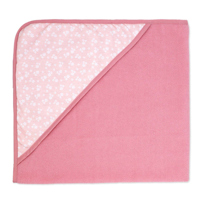 6-Piece Pink Bear Baby Bath Set – 3 Hooded Towels & 3 Washcloths, 100% Polyester