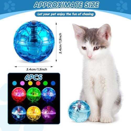 6 Pieces Ghost Hunting Cat Ball Activated Cat Toy Toys Pet Clever