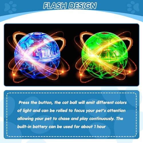 6 Pieces Ghost Hunting Cat Ball Activated Cat Toy Toys Pet Clever
