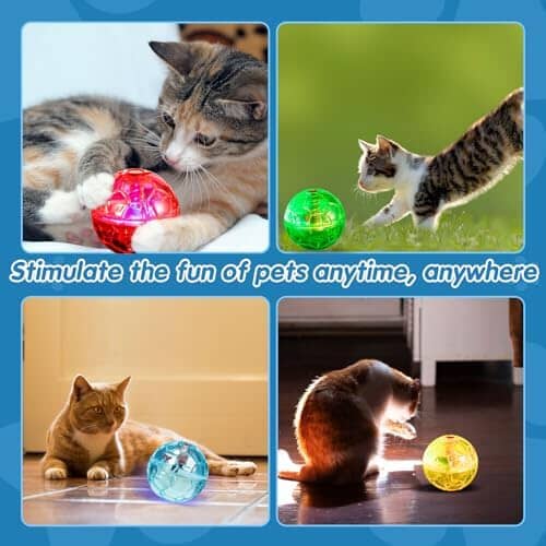 6 Pieces Ghost Hunting Cat Ball Activated Cat Toy Toys Pet Clever