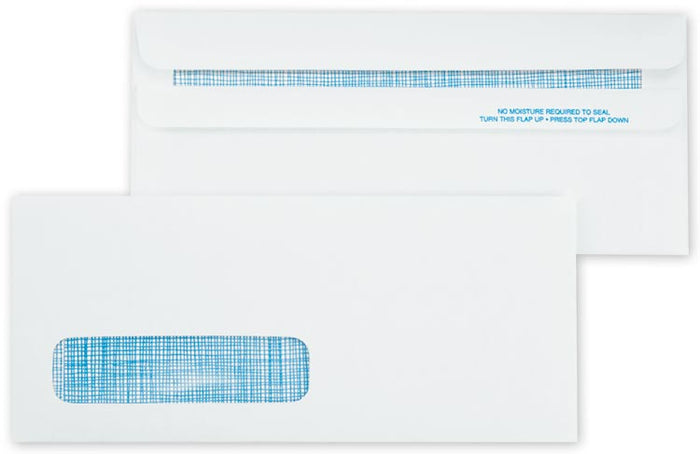 92508 Single Window Confidential Envelope Self Seal 8 5/8 x 3 5/8" QTY 250