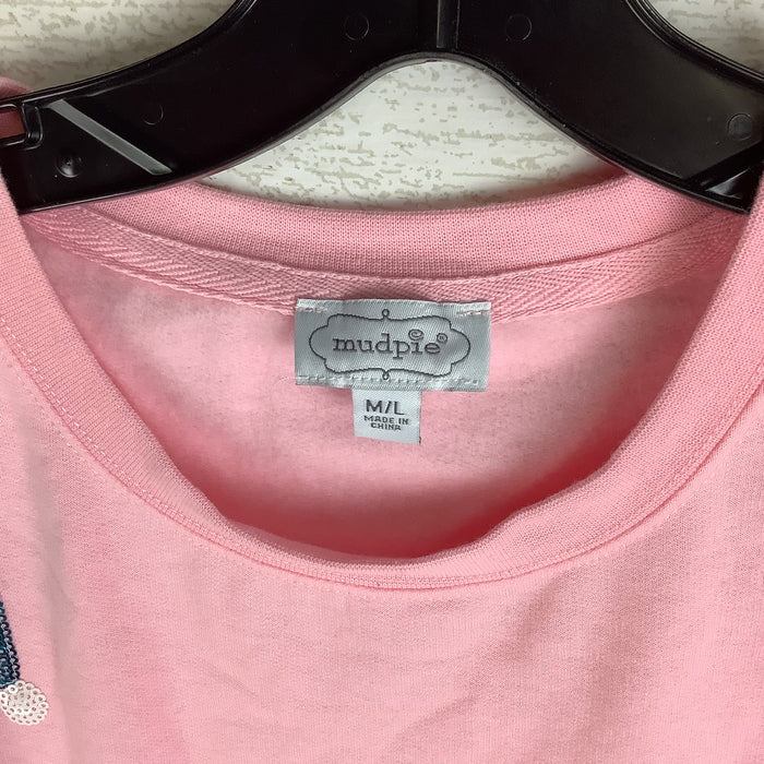 Sweatshirt Collar By Mudpie In Pink, Size: M/L