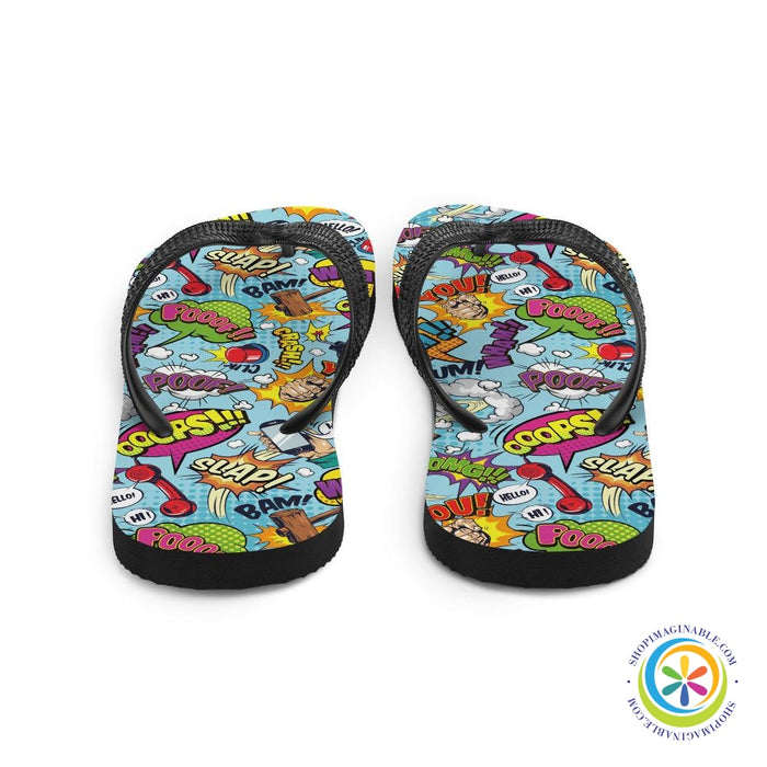 Action Comic Vibrant Flip-Flops-ShopImaginable.com
