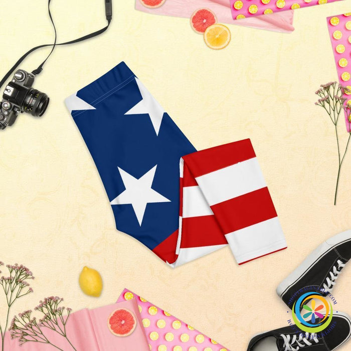 American Patriot 4th of July Capri Leggings-ShopImaginable.com