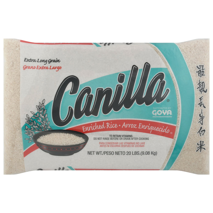 Arroz enriquecido de grano extra largo Canilla 20 lb