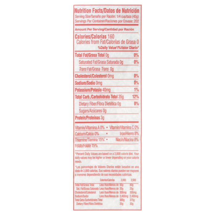 Arroz enriquecido de grano extra largo Canilla 20 lb