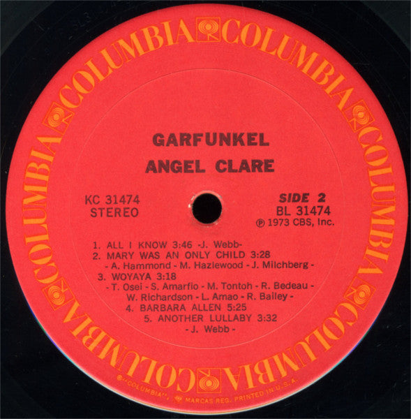 Art Garfunkel - Angel Clare (LP) [US] 1st (Mint (M))