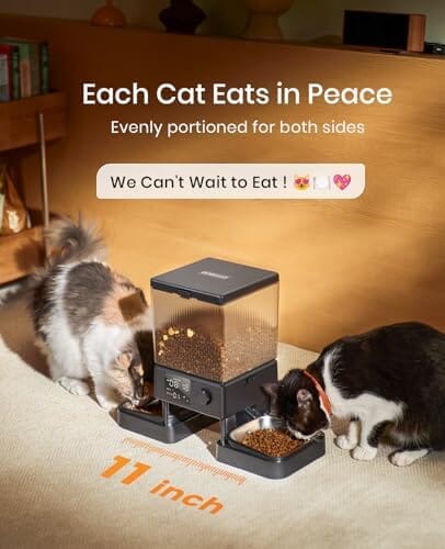 Automatic Cat Feeder for 2 Cats, 20 Cups/5L Automatic Cat Food Dispenser Dog Bowls & Feeders Pet Clever