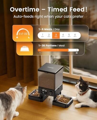 Automatic Cat Feeder for 2 Cats, 20 Cups/5L Automatic Cat Food Dispenser Dog Bowls & Feeders Pet Clever