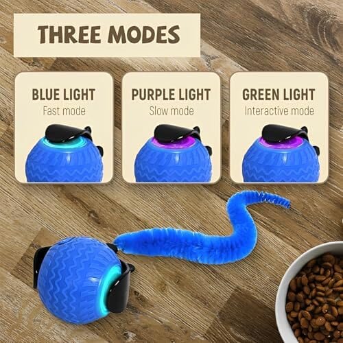 Automatic Interactive Cat Toys for Indoor Cats with 2 Speeds Cat Toys Pet Clever