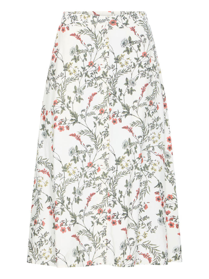 B Young ByImilda Midi Skirt Birch Flower Mix