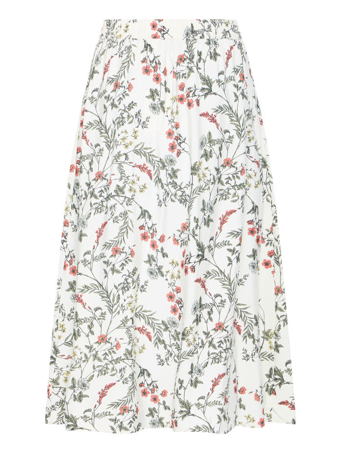 B Young ByImilda Midi Skirt Birch Flower Mix