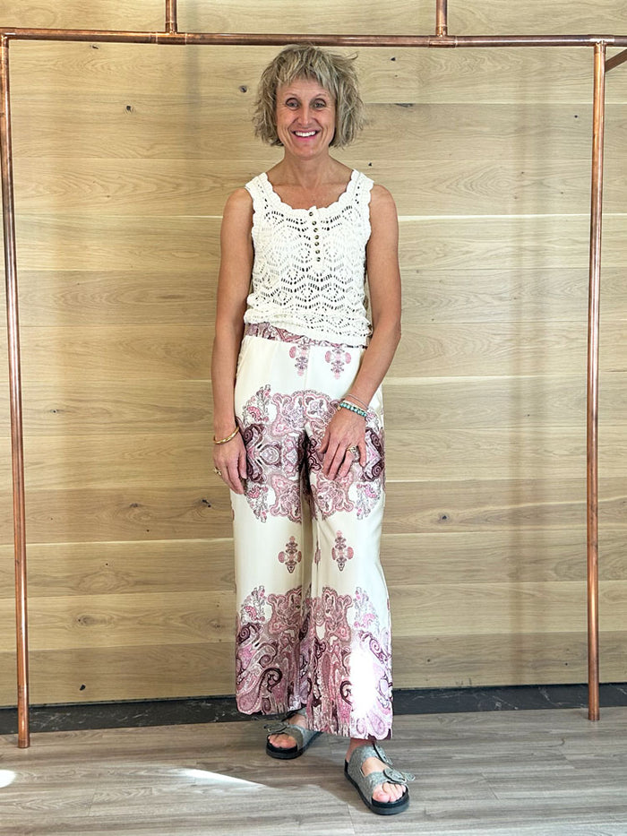 B Young ByJannike Pants Birch & Pink