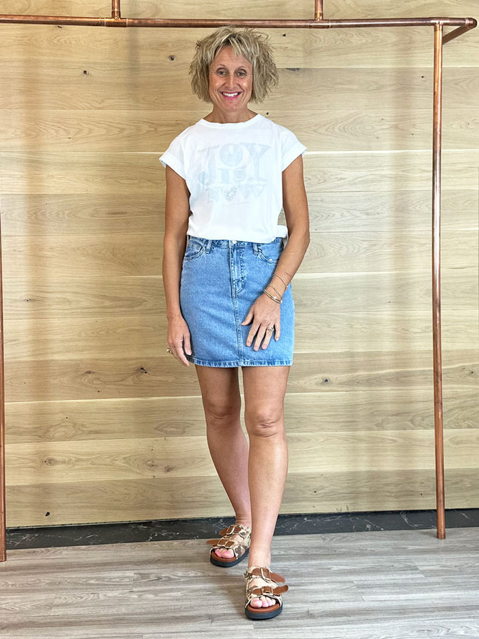 B Young ByKallie Skirt Light Blue