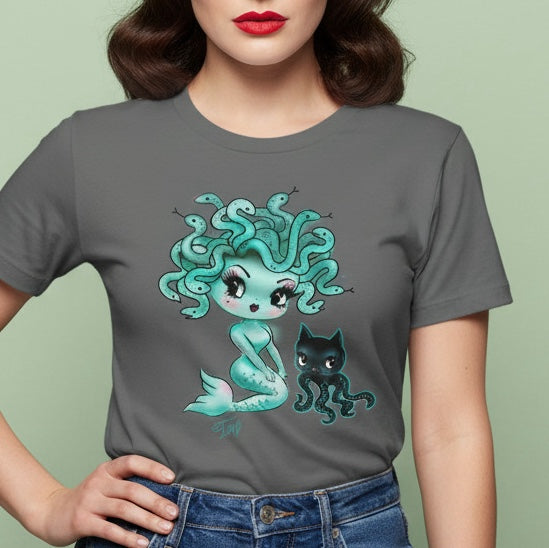 Baby Medusa Mermaid • Women's Form Fitting Tee