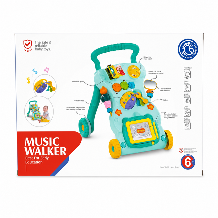 Baby Music Walker – Activity Learning Push Walker with Lights & Sounds (6M+)