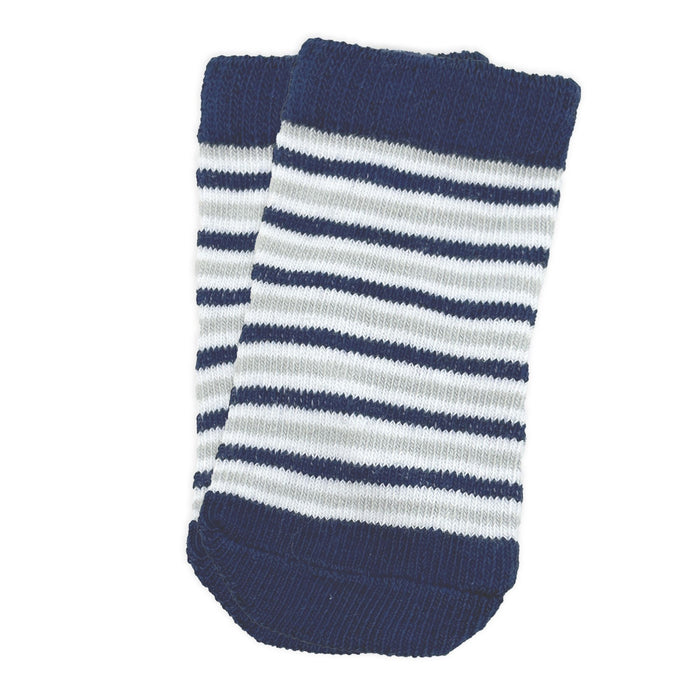Baby Socks 3-Pack – Blue Bear & Dog (0–6 Months)