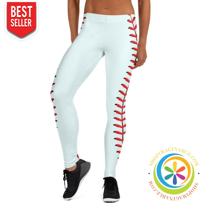 Baseball Stitch Full Length Leggings-ShopImaginable.com