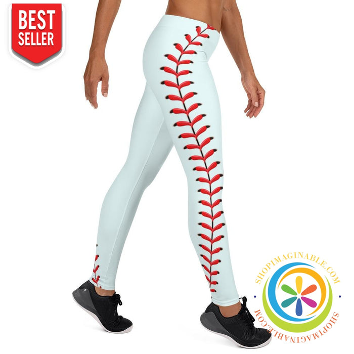 Baseball Stitch Full Length Leggings-ShopImaginable.com