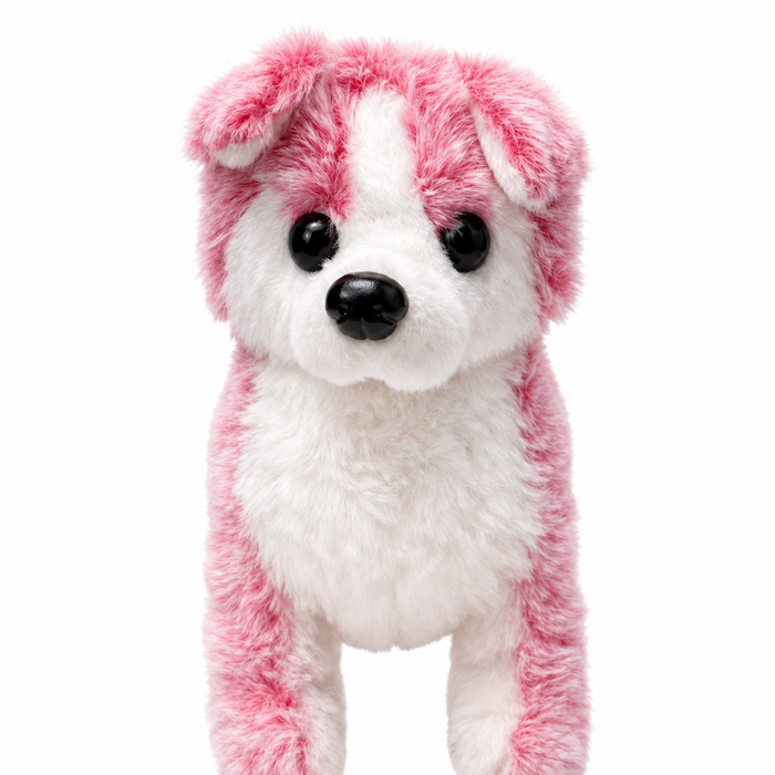 Battery Operated Walking Husky Plush Toy – Pink & White Dog, Ages 2+