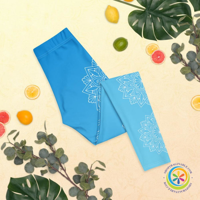 Sky Blue Mandala Leggings-ShopImaginable.com