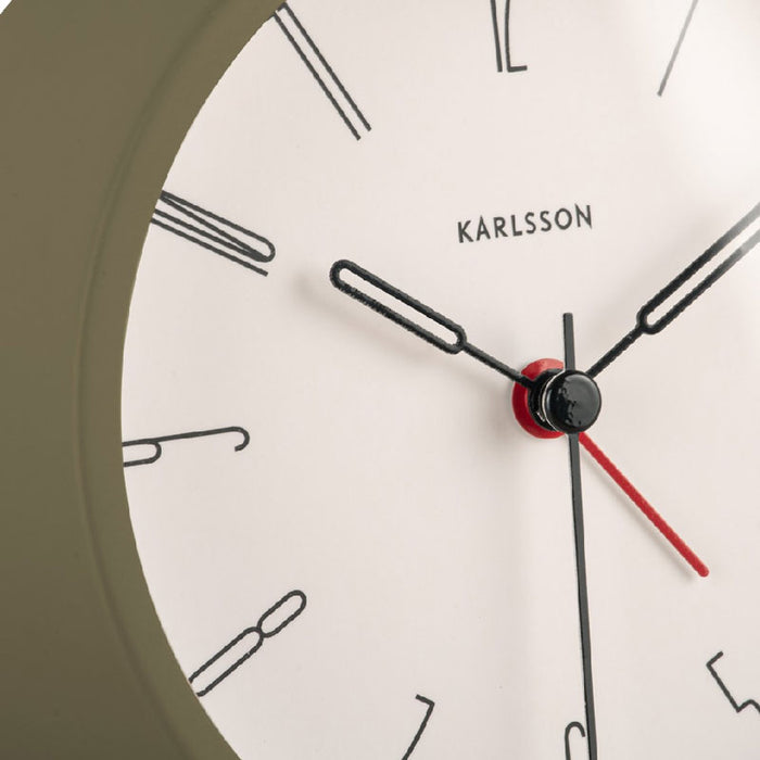 Karlsson Belle Alarm Clock - Moss Green | Koop.co.nz