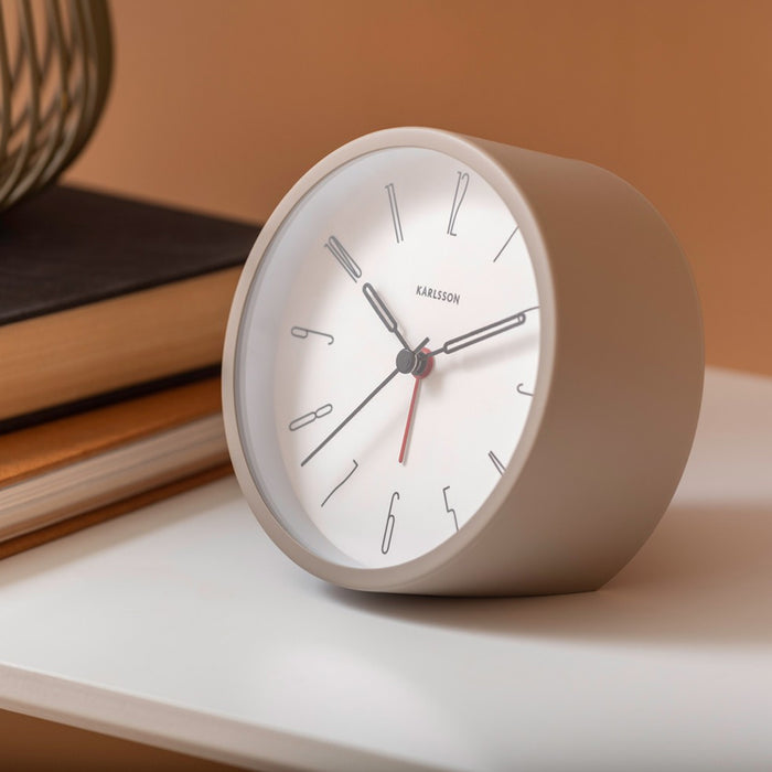 Karlsson Belle Alarm Clock - Warm Grey | Koop.co.nz