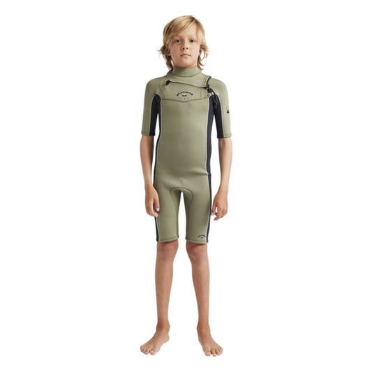 Billabong | Shorty à Manches Courtes Garçon Absolute Natural Chest Zip - 2/2mm