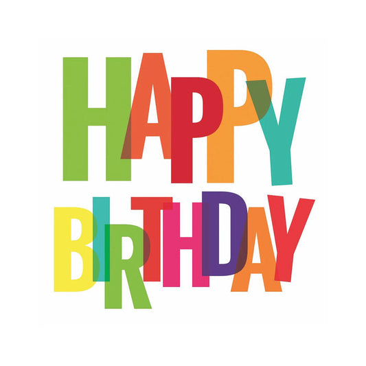 Birthday Letters Beverage Napkins