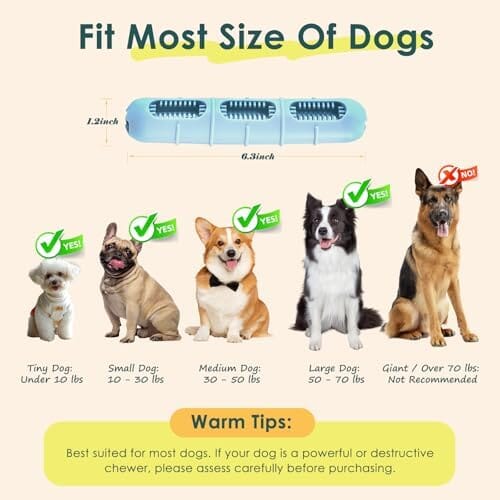 Bite and Brush Chew Toys for Dogs - Dental Chew Toy with Bristles for Teeth Cleaning Toothbrush Pet Clever