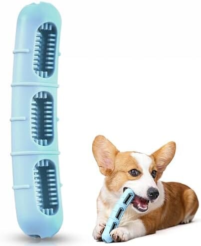 Bite and Brush Chew Toys for Dogs - Dental Chew Toy with Bristles for Teeth Cleaning Toothbrush Pet Clever