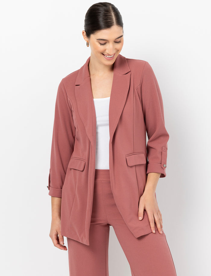 Blazer ouvert à manches 3/4 scuba