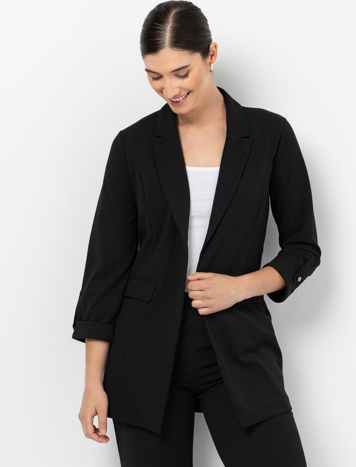 Blazer ouvert à manches 3/4 scuba