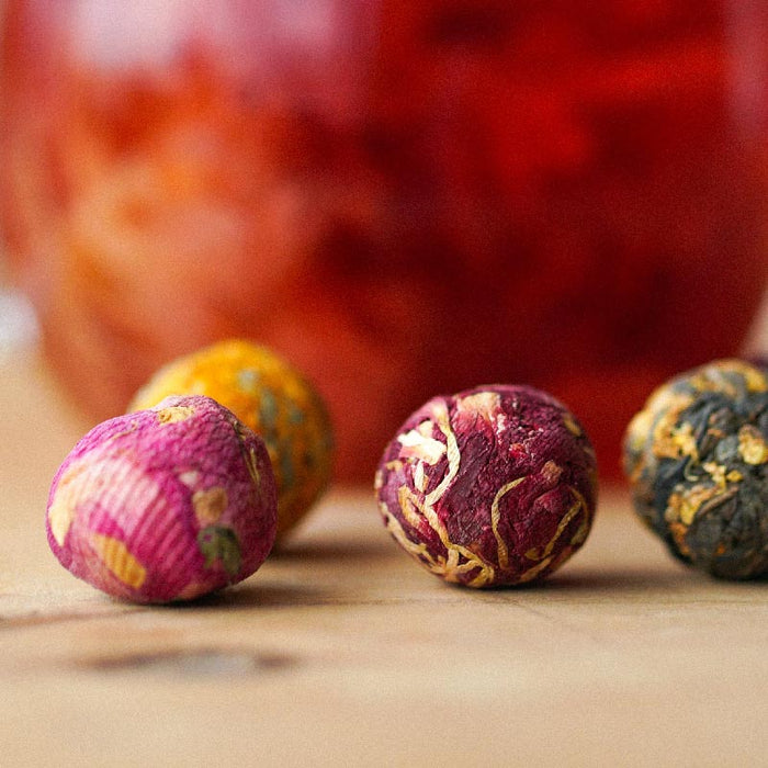 Better Tea Co. Blooming Tea Balls in Test Tube (6pc) | Koop.co.nz