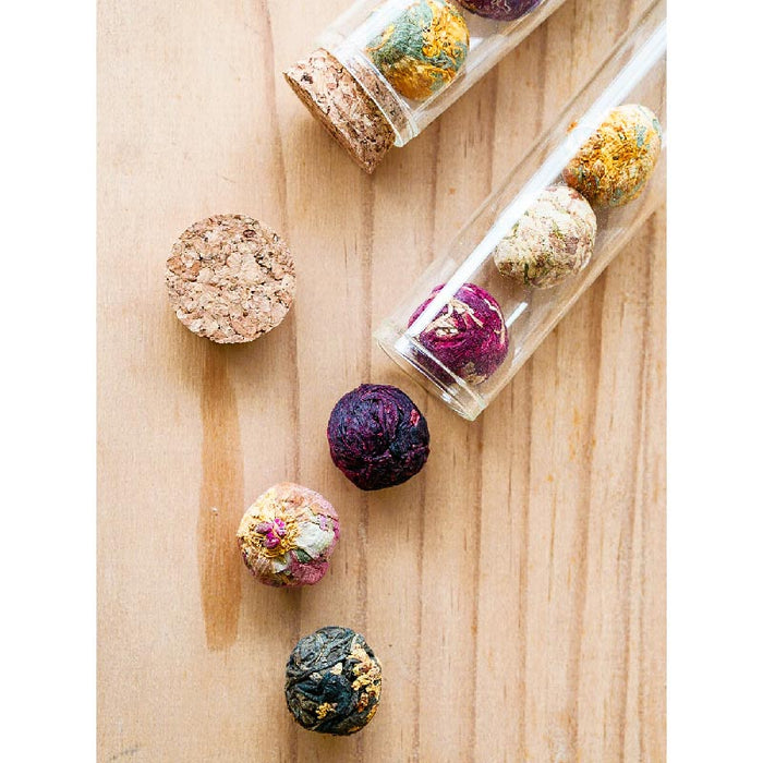 Better Tea Co. Blooming Tea Balls in Test Tube (6pc) | Koop.co.nz