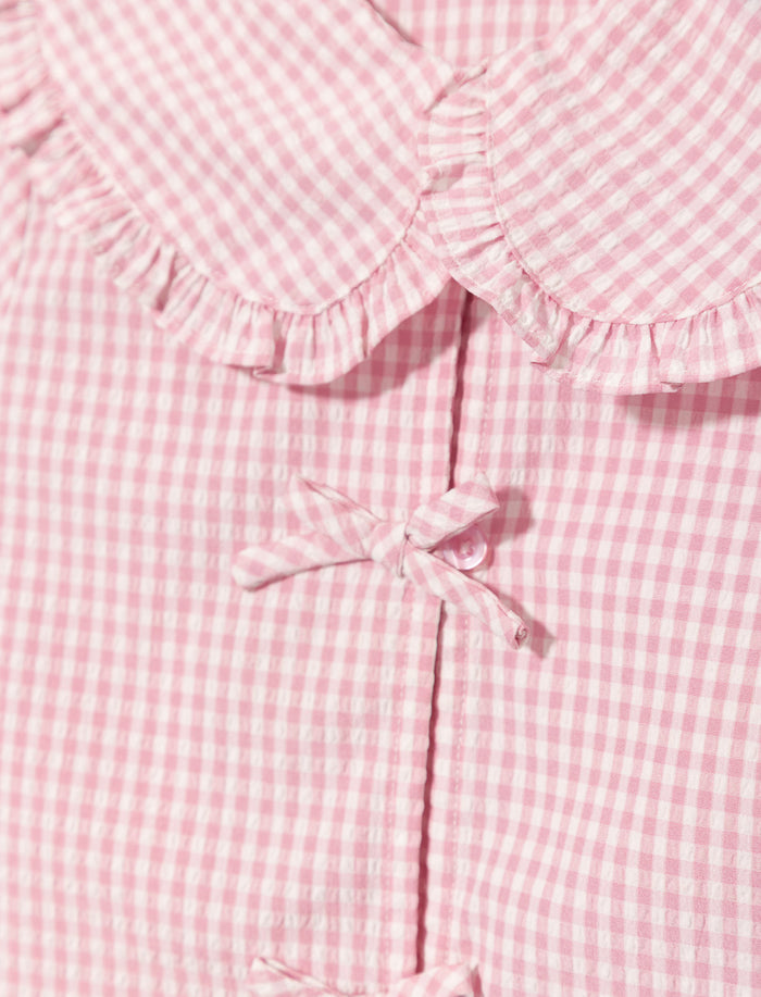 Blouse à col claudine - petite fille
