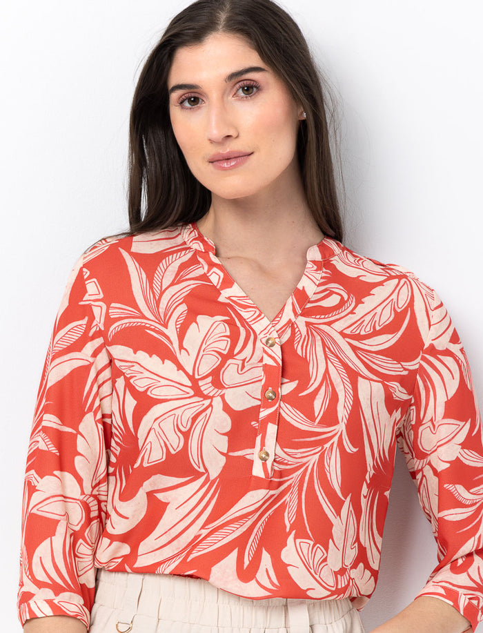 Blouse à col en v
