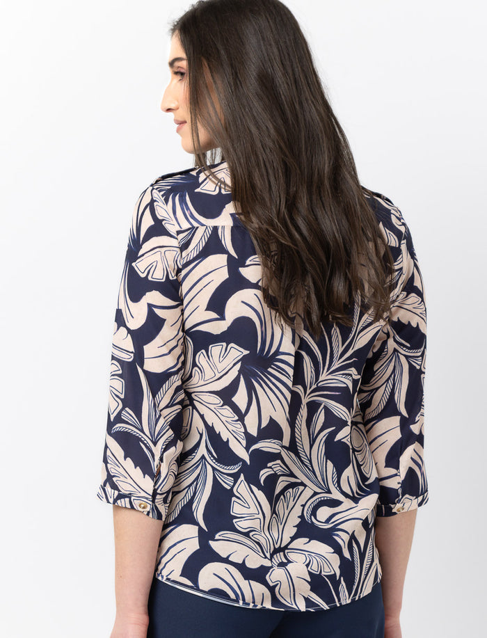 Blouse à col en v