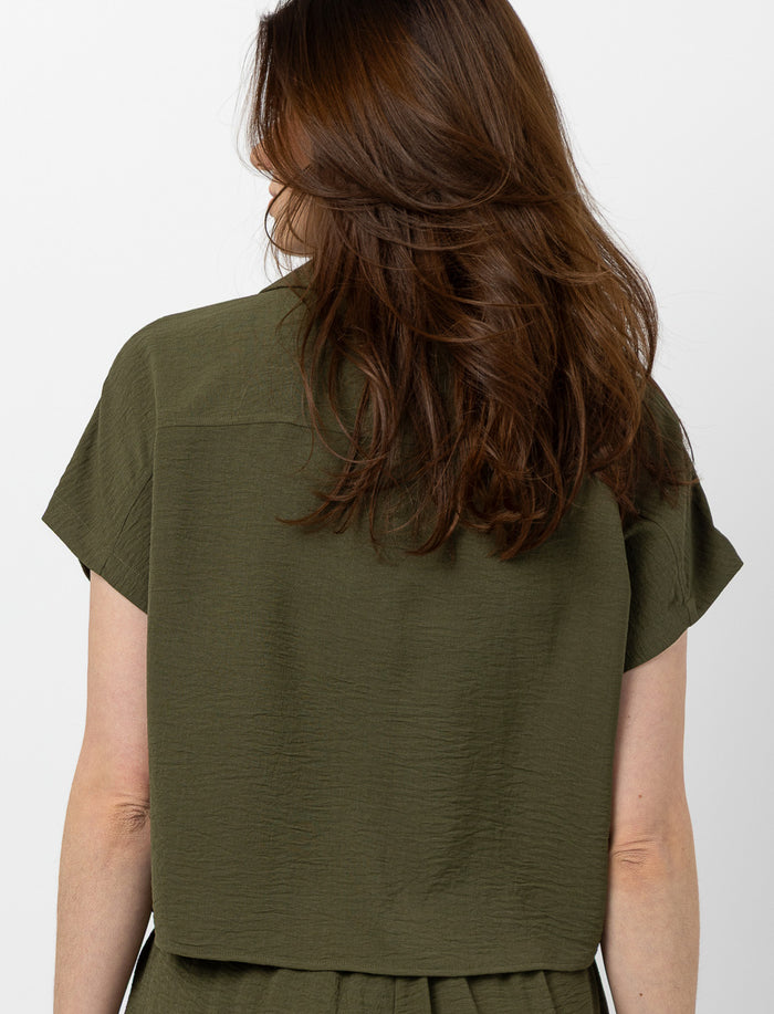 Blouse à manches Dolman et col chemisier