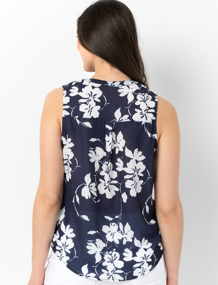 Blouse sans manches à motif