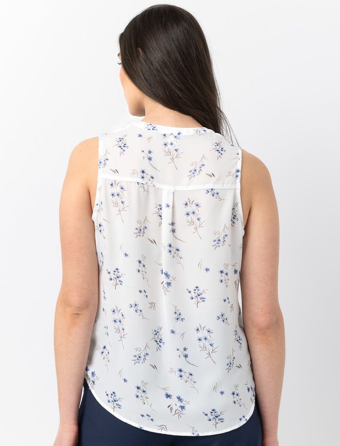 Blouse sans manches à motif