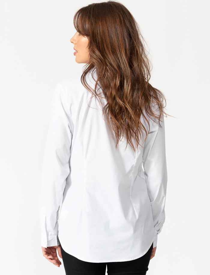 Blouse unie à manches longues