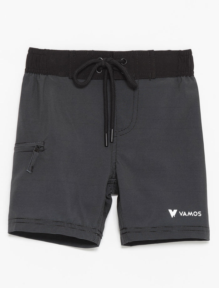 Boardshort deux tons à taille élastique