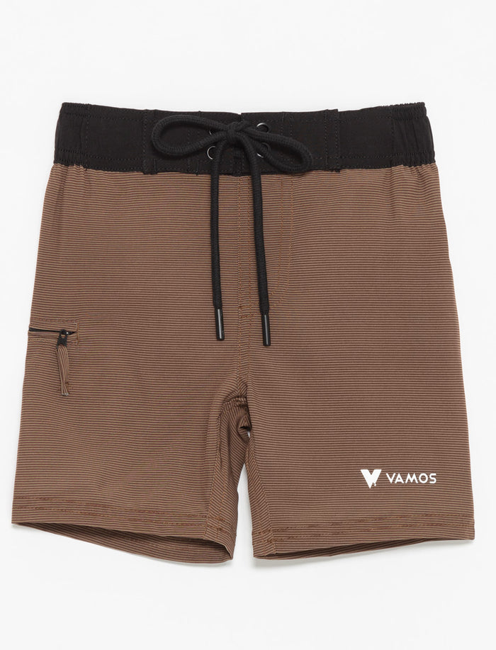 Boardshort deux tons à taille élastique