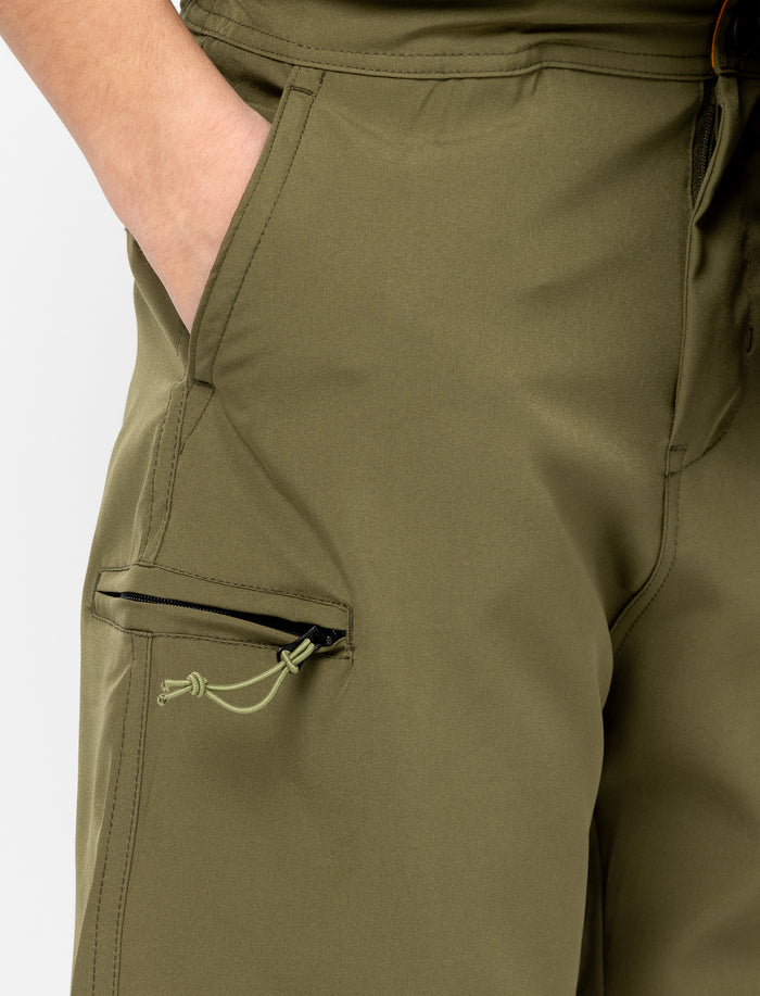 Boardshort hybride avec taille à bouton et zip