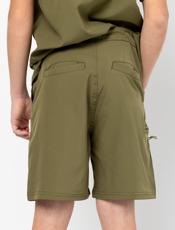 Boardshort hybride avec taille à bouton et zip