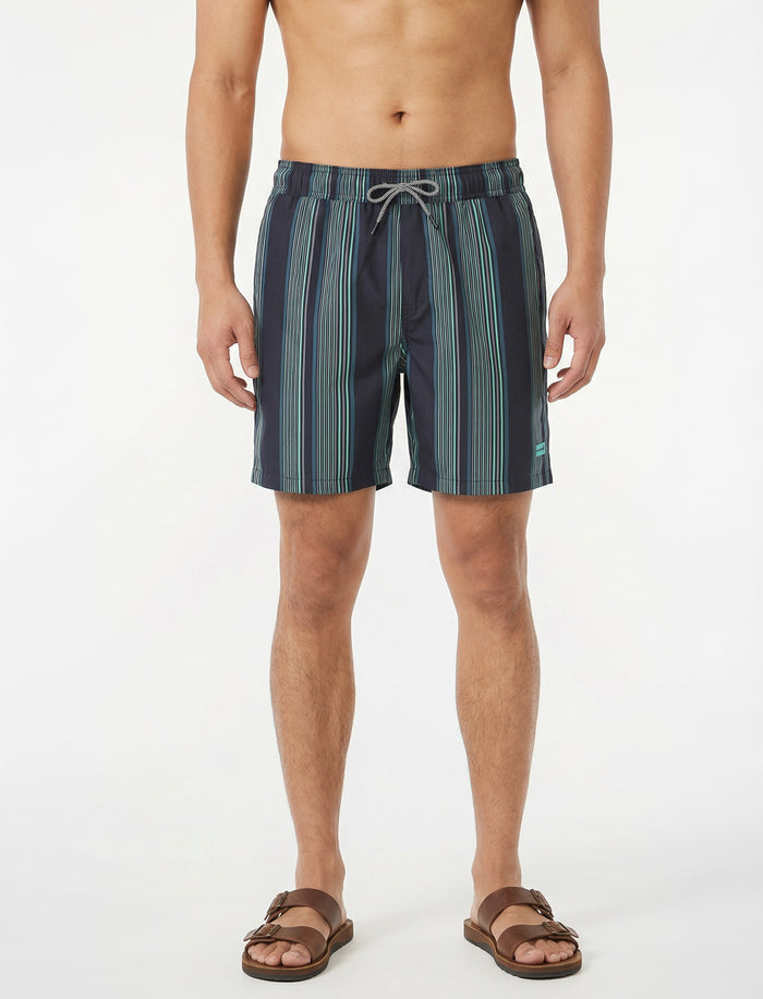 Boardshort imprimé à taille élastique