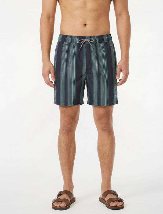 Boardshort imprimé à taille élastique