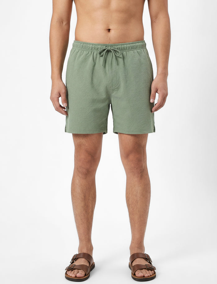 Boardshort imprimé à taille élastique